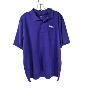 FedEx UltraClub Mens Sz XL Cool & Dry Purple‎ Polo Shirt Casual Collared